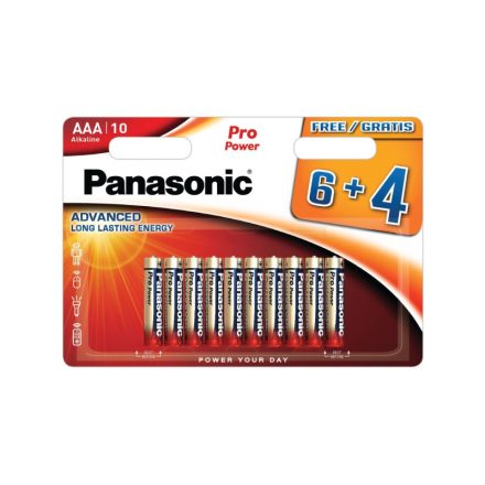 PANASONIC AAA/mikro szuper tartós alkáli elem 1,5 V (10 db)