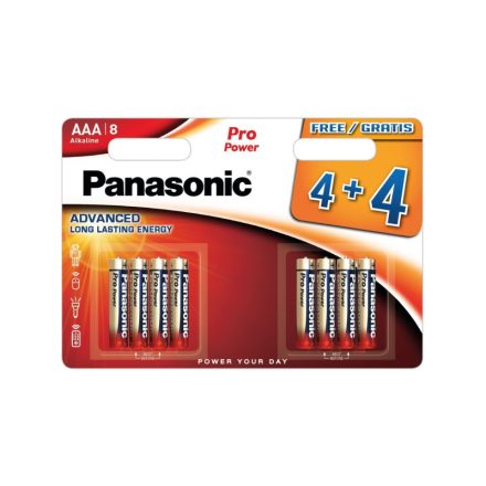 PANASONIC AAA/mikro szuper tartós alkáli elem 1,5 V (8 db)