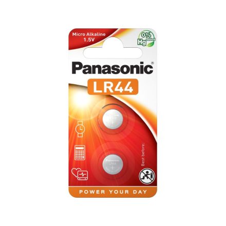 PANASONIC LR44 alkáli gombelem 1,5 V (2 db)