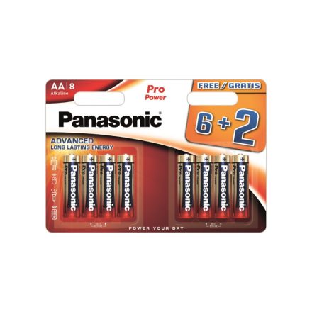 PANASONIC AA/ceruza szuper tartós alkáli elem 1,5 V (8 db)