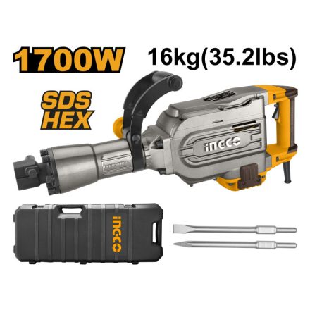 INGCO Bontókalapács 45 J 1700 W SDS-Hex