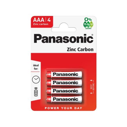 PANASONIC AAA/mikro cink-mangán tartós elem 1,5 V (4 db)