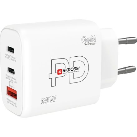 SKROSS GaN Gyorstöltő 65 W PD 2 x USB-C