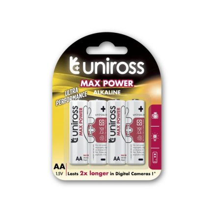 UNIROSS AA/ceruza tartós alkáli elem 1,5 V (4 db)