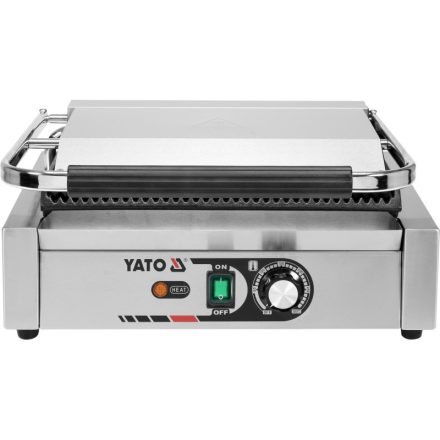 YATO GASTRO Kontaktgrill 440 mm 2200 W bordázott sütőlap