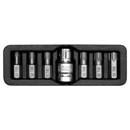 YATO Torx bit készlet 7 részes (1/2" T25-T50)