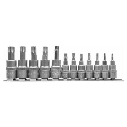 YATO Bit dugókulcs készlet 12 részes Torx 1/4", 3/8" CrV