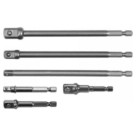 YATO Dugókulcs adapter készlet 6 részes 1/4" Hex -> 1/4", 3/8", 1/2" négyszög CrV