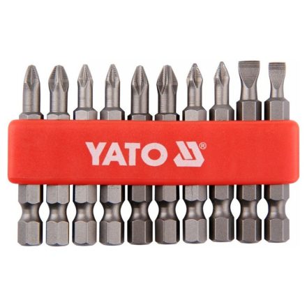 YATO Bithegy készlet 10 részes 50 mm (5-6 mm-PH1-PH2-PZ1-PZ2)