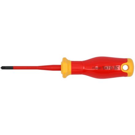 YATO Csavarhúzó lapos/PZ1 x 80 mm 1000 V-ig szigetelt vékony kialakítás