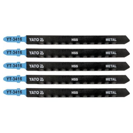 YATO Dekopírfűrészlap fémre T-befogás 21TPI 130/1,0 mm HSS (5 db)