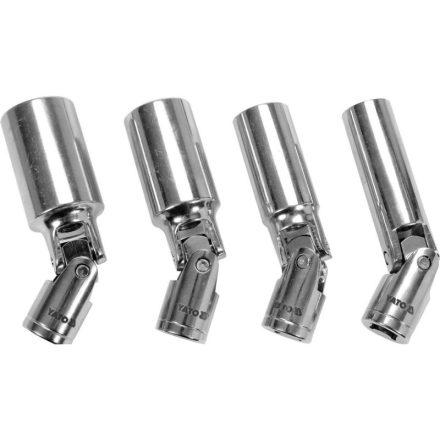 YATO Csuklós gyertyakulcs készlet 4 részes 3/8" 14-21 mm CrV