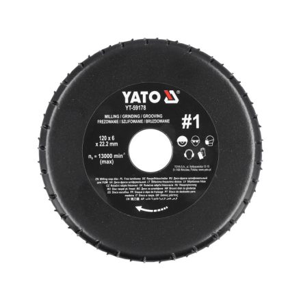 YATO Ráspolykorong finom #3 125 x 22,2 mm