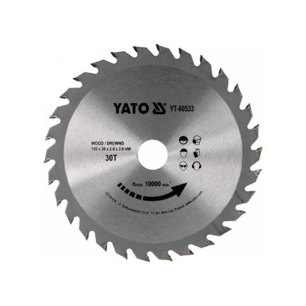 YATO Fűrésztárcsa fához 150 x 20 x 2,0 mm / 30T