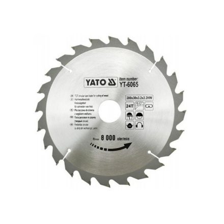 YATO Fűrésztárcsa fához 200 x 30 x 2,2 mm / 24T