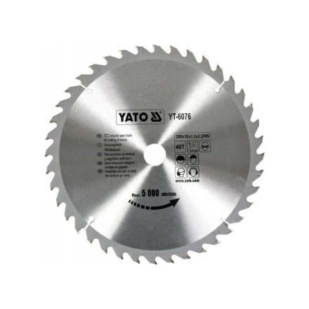 YATO Fűrésztárcsa fához 300 x 30 x 2,0 mm / 40T