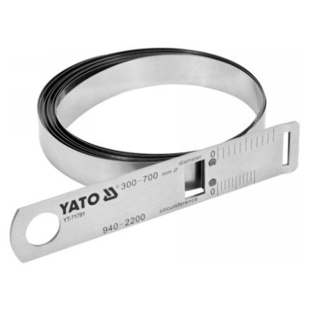 YATO Precíziós mérőszalag (+-0,01 mm), átmérő 300-700 mm, körméret 940-2200 mm inox