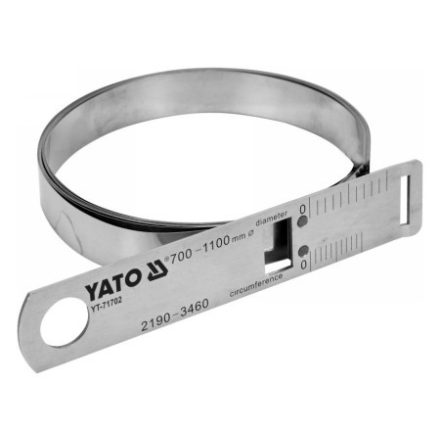 YATO Precíziós mérőszalag (+-0,01 mm), átmérő 700-1100 mm, körméret 2190-3460 mm inox